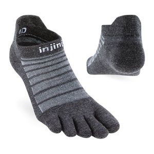 Injinji Run Lightweight No-Show Merino Wool Toe Socks M